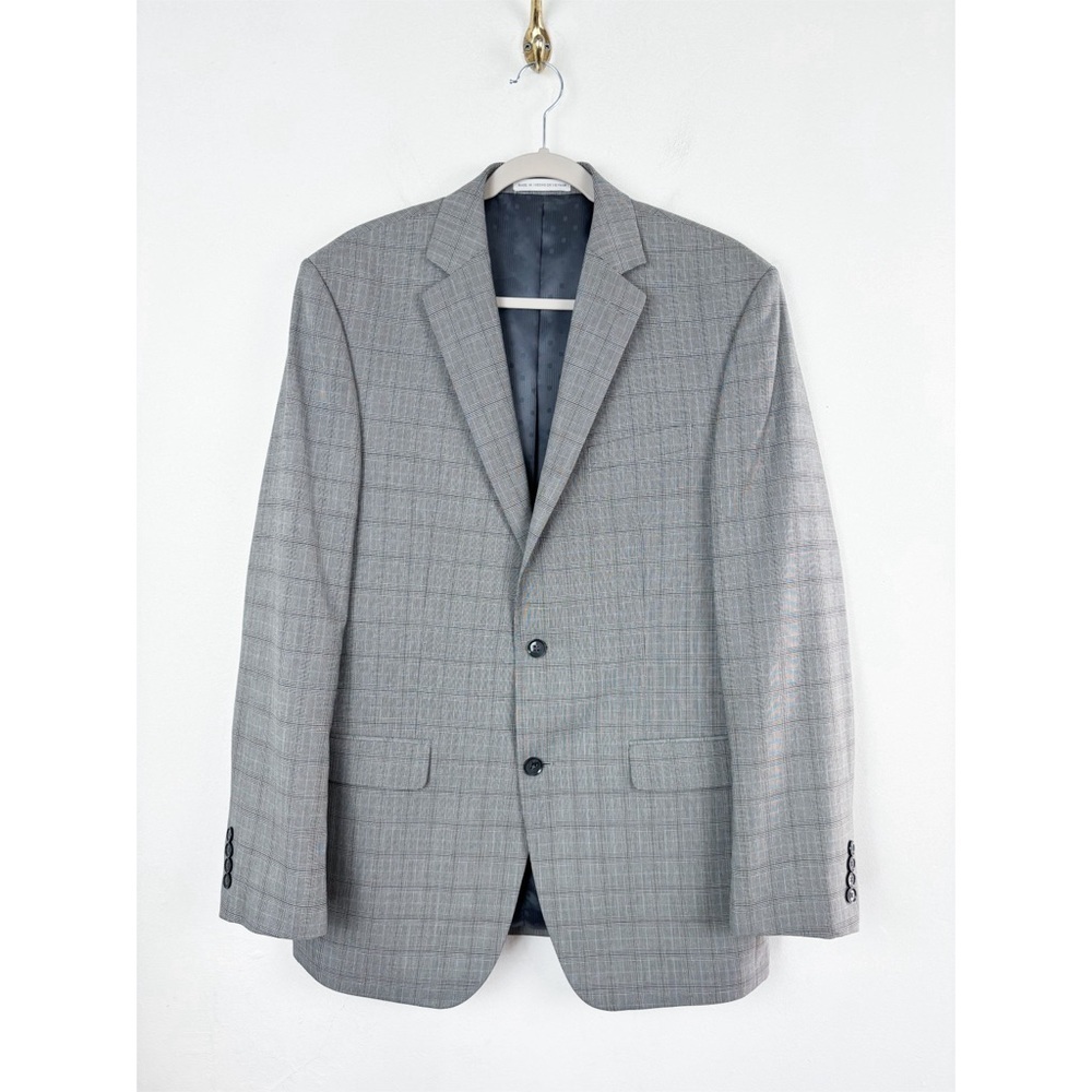 Perry Ellis Portfolio Classic Fit Stretch Plaid Suit Jacket Sz 40L - Picture 2 of 8
